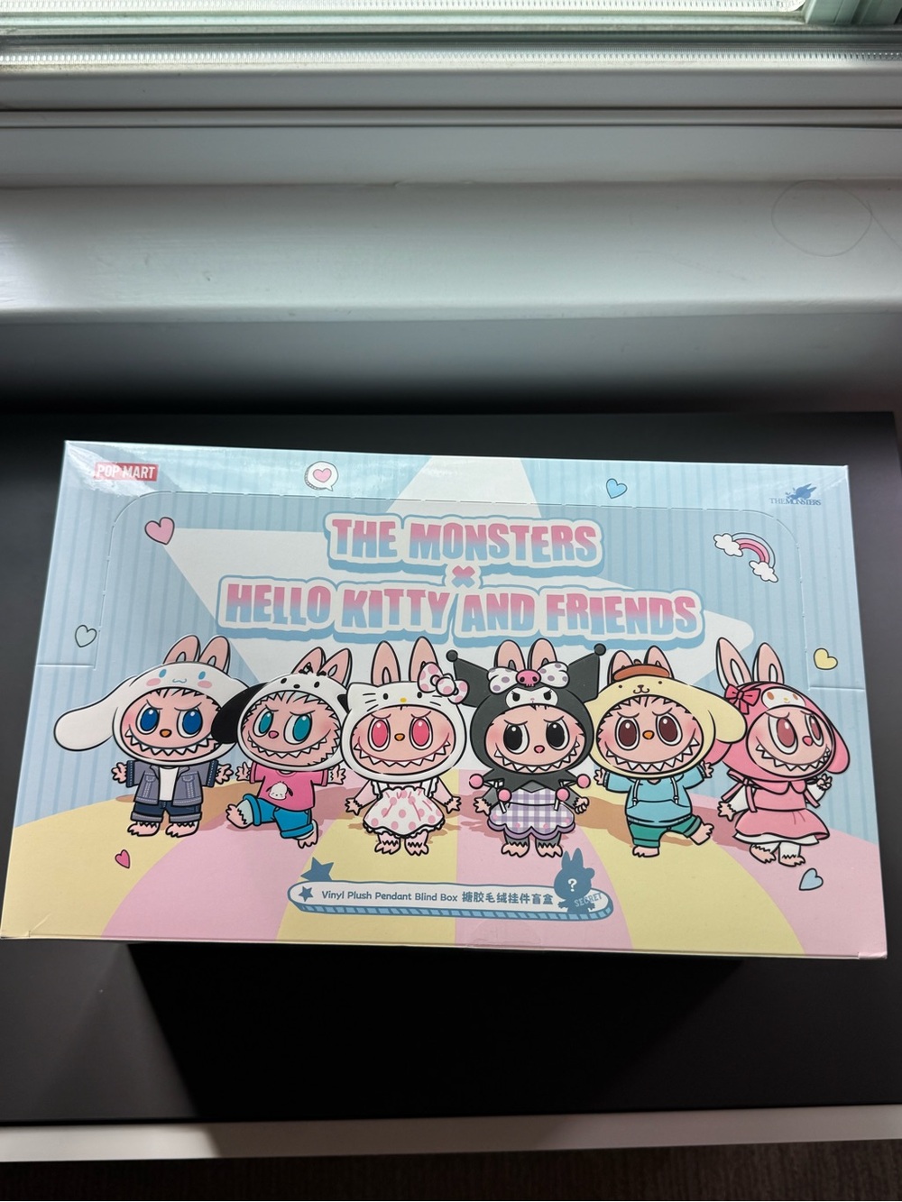 Pop Mart Hello Kitty Monsters Labubu Vinyl Plush Pendant Blind Box Sealed Set 6